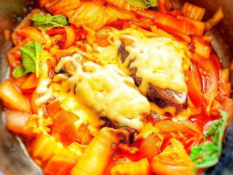 ぶりと白菜のチーズタッカルビ風